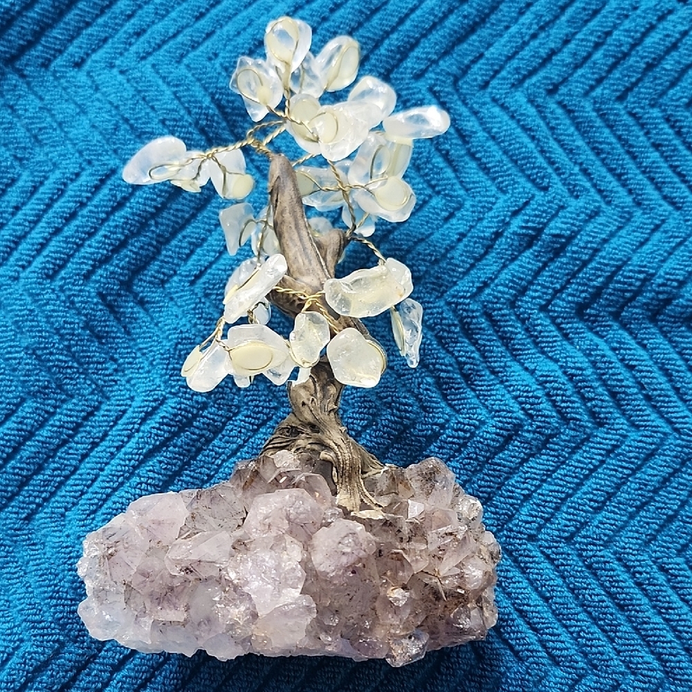 Crystal Gemstone Tree on Amethyst Base